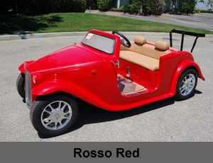 California Roadster Golf Car in Red Color